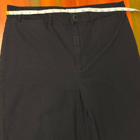 Old Navy high Waisted Black Crop Wide Leg Canvas Stretch Jeans - Picture 4 of 6